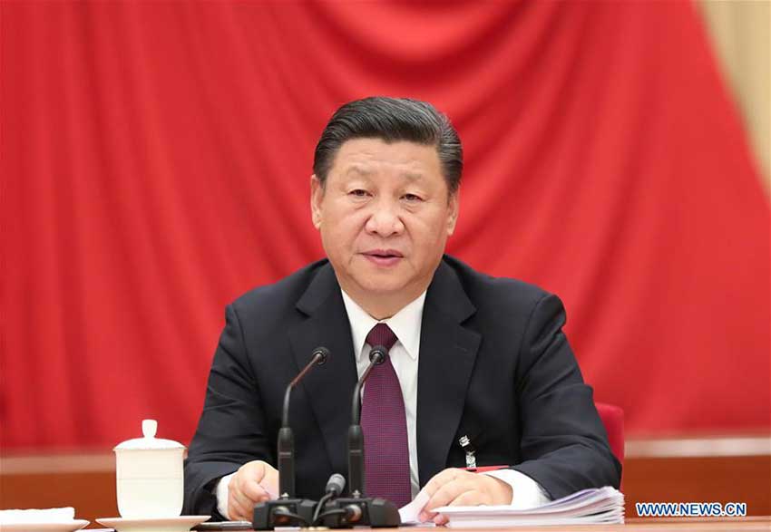 Xi Jinping, general secretary of the Communist Party of China (CPC) Central Committee, speaks at the Seventh Plenary Session of the 18th CPC Central Committee in Beijing, capital of China. The plenum was held from Oct. 11 to 14 in Beijing. (Xinhua/Ma Zhancheng)