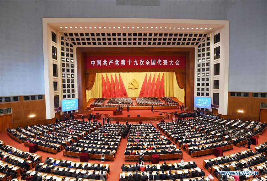 The Communist Party of China (CPC) opens the 19th National Congress at the Great Hall of the People in Beijing, capital of China, Oct. 18, 2017. (Xinhua/Zhang Duo)