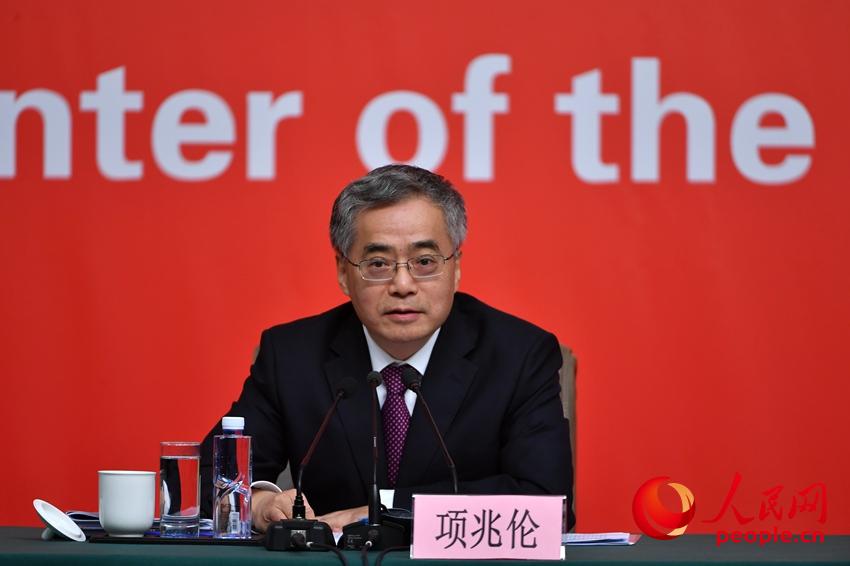 Chinese Vice Culture Minister Xiang Zhaolun speaks at a press conference held by the press center of the 19th National Congress of the Communist Party of China (CPC) in Beijing, capital of China, Oct. 20, 2017. The press conference is themed on promoting ideological, moral and cultural progress. (People's Daily Online Photo)